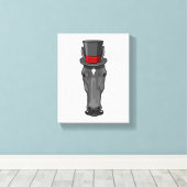 Pferd mit Zylinder Leinwanddruck (Insitu (Holzboden))