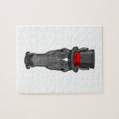 Pferd mit Zylinder Puzzle (Horizontal)