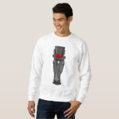 Pferd mit Zylinder Sweatshirt (Vorne ganz)