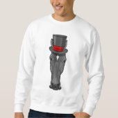 Pferd mit Zylinder Sweatshirt (Vorderseite)