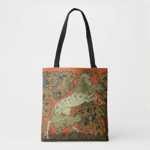 Pferd Mittelalterliche Kunsthandwerk Art Nouveau Tasche