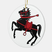 Pferd Mittelalterliche Zeiten Destiny Geschenke Keramikornament (Links)