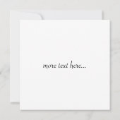 Pferd mitten im Meer Einladung (Rückseite)