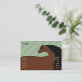 Pferd - mollig visitenkarte (Stehend Vorderseite)