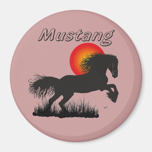 Pferd - Mustang Magnet (Vorne)
