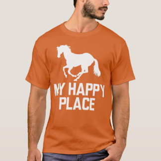Pferd My Happy Place lustig T-Shirt