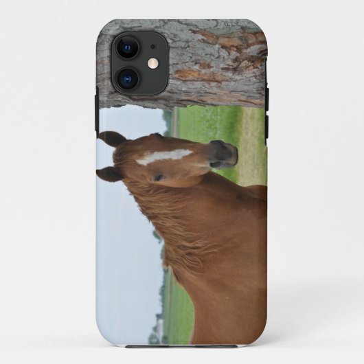 Pferd nach Baumbestand Stehend Case-Mate iPhone Hülle (Rückseite)