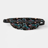 Pferd Neonlicht Glitch Retro-Stil Bauchtasche (Vorderseite)