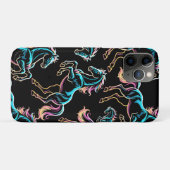 Pferd Neonlicht Glitch Retro-Stil Case-Mate iPhone Hülle (Rückseite (Horizontal))