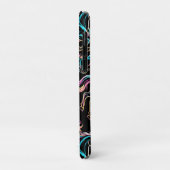 Pferd Neonlicht Glitch Retro-Stil Case-Mate iPhone Hülle (Hinten/Links)