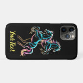 Pferd Neonlicht Glitch Retro-Stil Case-Mate iPhone Hülle (Rückseite (Horizontal))