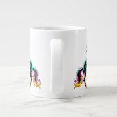 Pferd Neonlicht Glitch Retro-Stil Jumbo-Tasse (Rückseite)