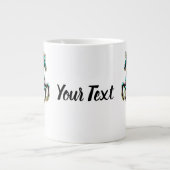Pferd Neonlicht Glitch Retro-Stil Jumbo-Tasse (Vorderseite)