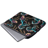 Pferd Neonlicht Glitch Retro-Stil Laptopschutzhülle (Vorne Knopf)