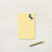 Pferd Neonlicht Glitch Retro-Stil Post-it Klebezettel (Auf Schreibtisch)