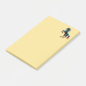 Pferd Neonlicht Glitch Retro-Stil Post-it Klebezettel (angewinkelt)