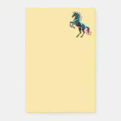 Pferd Neonlicht Glitch Retro-Stil Post-it Klebezettel (Vorderseite)