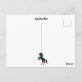 Pferd Neonlicht Glitch Retro-Stil Postkarte (Rückseite)