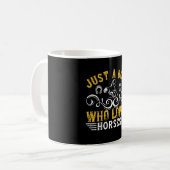 Pferd - Nur ein Junge, der Pferde Liebe Kaffeetasse (Vorderseite Links)