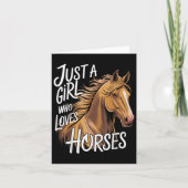 Pferd nur ein Mädchen, das Lieben Pferde Karte (Vorderseite)