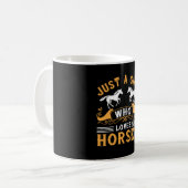Pferd - Nur ein Mädchen, das Pferde Liebe Kaffeetasse (Vorderseite Links)
