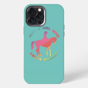 Pferd nur ein Mädchen, das Reiten liebt iPhone 13 Pro Max Hülle