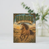 Pferd offene Graslandschaft POPCUT Postkarte (Stehend Vorderseite)