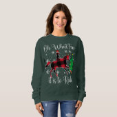 Pferd Oh, was Spaß es ist Weihnachten Weihnachten Sweatshirt (Vorne ganz)