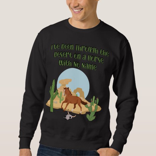 Pferd Ohne Namen Herren Dunkles Sweatshirt (Vorderseite)