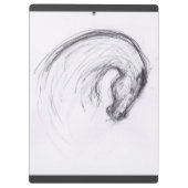 Pferd - Original Zeichnend - Monogramm-Zwischenabl Klemmbrett (Rückseite)