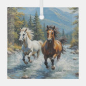 Pferd Ornament Aus Glas (Vorderseite)