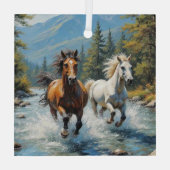 Pferd Ornament Aus Glas (Rückseite)