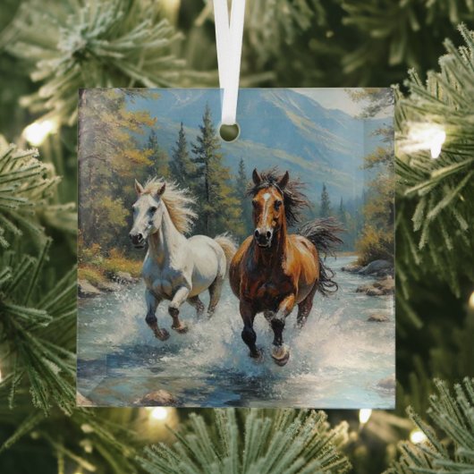 Pferd Ornament Aus Glas (Insitu)