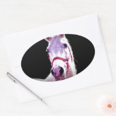 Pferd Ovaler Aufkleber (Umschlag)