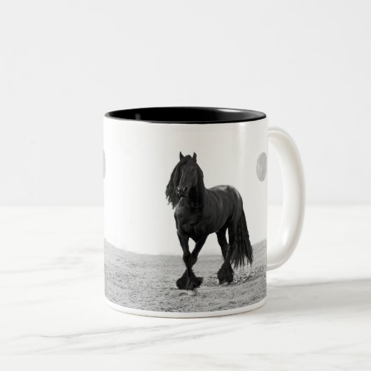 Pferd perfekt zweifarbige tasse (VorderseiteRechts)
