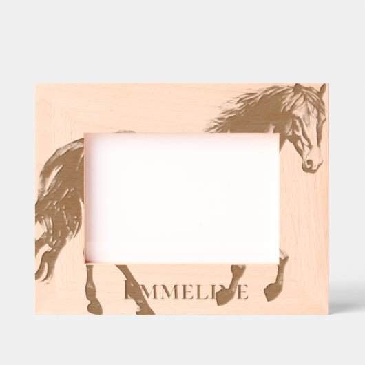Pferd Personalisiert Geätzte Rahmen (Vorderseite)