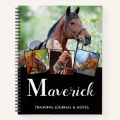 Pferd Personalisierter Monogramm Name Equine 5 Fot Notizblock (Vorderseite)