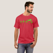 Pferd Pferde Heartbeat Retro T-Shirt (Vorne ganz)