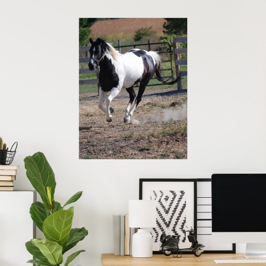 Pferd/Pinsel Poster (Heimbüro)