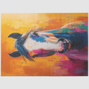 Pferd Pop-Art-Stil Digitale Malerei Decoupage Seidenpapier