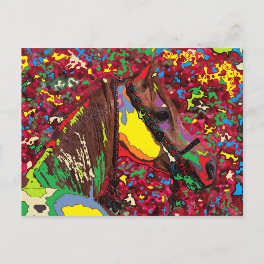 Pferd Porträt 7 Postkarte (Vorderseite)