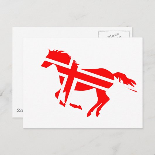 Pferd Postkarte (Vorne/Hinten)