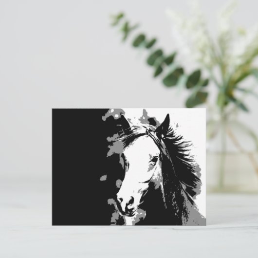 Pferd Postkarte (Stehend Vorderseite)