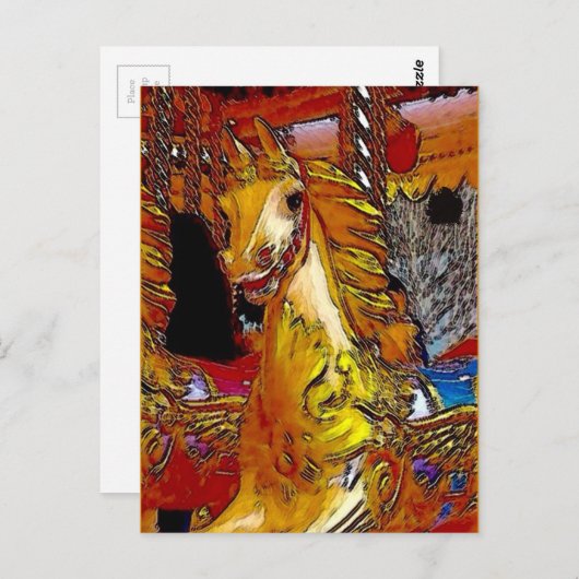 Pferd Postkarte (Vorne/Hinten)