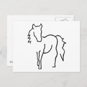 Pferd Postkarte (Vorne/Hinten)