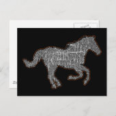 Pferd Postkarte (Vorne/Hinten)