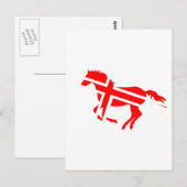 Pferd Postkarte (Vorne/Hinten)
