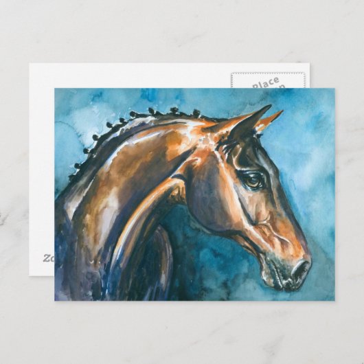 Pferd Postkarte (Vorne/Hinten)