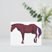 Pferd Postkarte (Stehend Vorderseite)