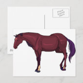 Pferd Postkarte (Vorne/Hinten)
